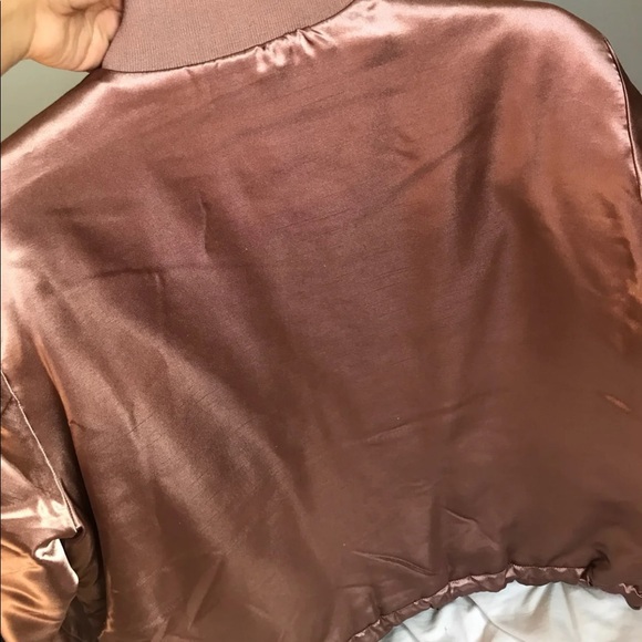 Top Shop Satin Pink Bomber Jacket - Picture 4 of 4